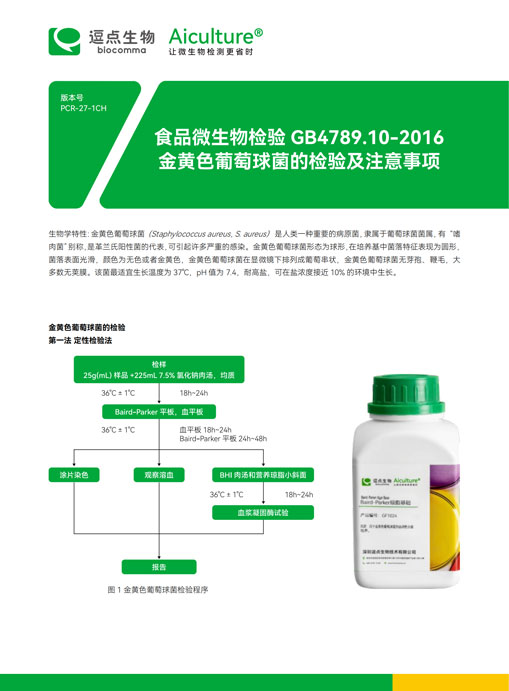 GB4789.10-2016金黄色葡萄球菌的检验及注意事项