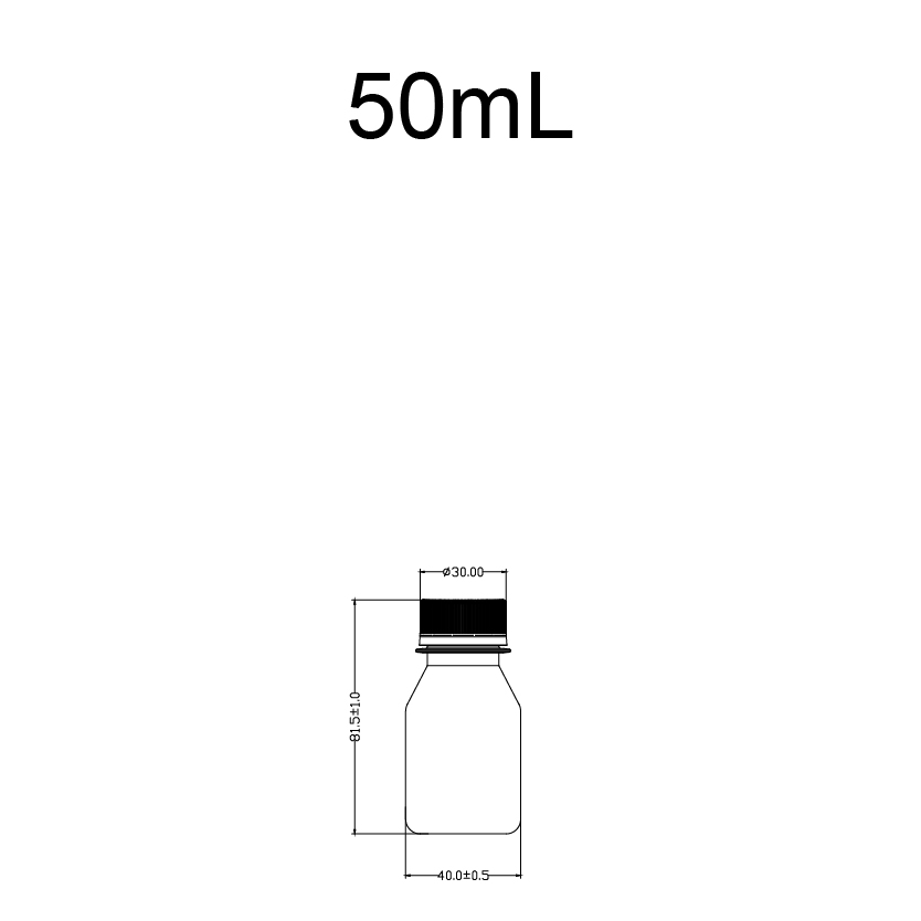 PET方形瓶,50ml