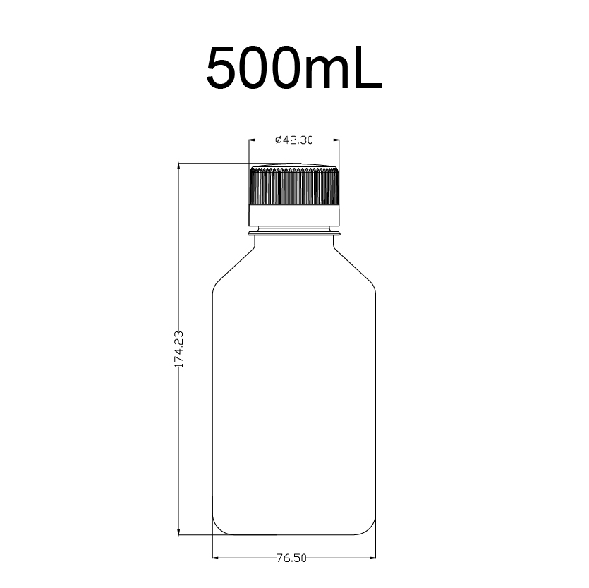 PET方形瓶,500ml