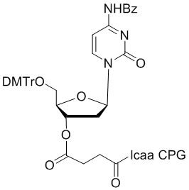structure_N-5102-20 deoxy Cytidine (n-bz) 3'-lcaa CPG 2000Å