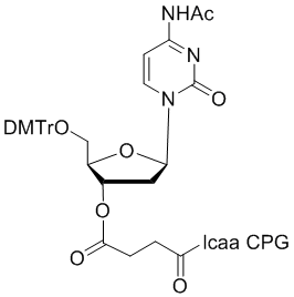 structure_N-5212-20 deoxy Cytidine (n-acetyl) 3'-lcaa CPG 2000Å