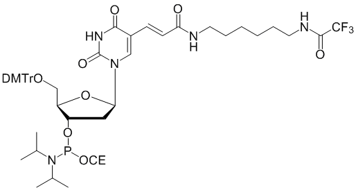 structure_CLP-1501 Amino Modifier Uridine (C-6) CED phosphoramidite