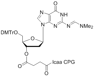 structure_N-9898-20 deoxy Guanosine (n,n-dmf) 3'-lcaa CPG 2000Å