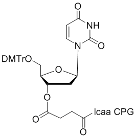 structure_N-5107-20 deoxy Uridine 3'-lcaa CPG 2000Å
