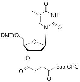 structure_N-5104-20 Thymidine 3'-lcaa CPG 2000Å